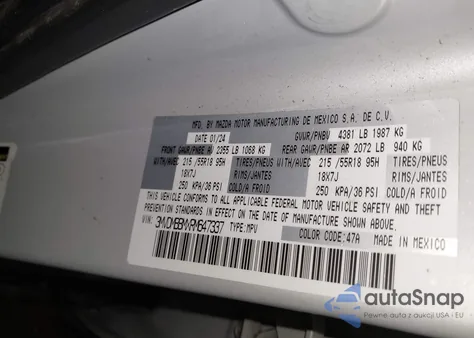 2024 Mazda Cx-30 2.5 S Select Sport z USA, uszkodzony, nr VIN 3MVDMBBMXRM647337